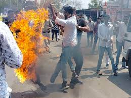 raisen,Congress protests , Mhow incident