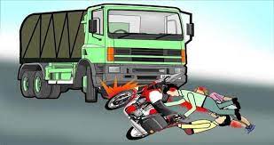 sagar,Truck crushes ,bike rider