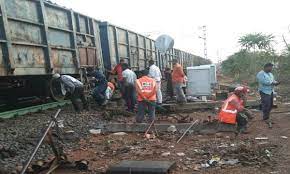 bhopal, leaving up line , goods train 
