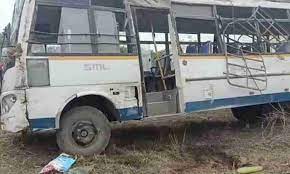 raigarh, City bus accident, two people died