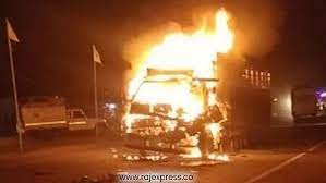 korba, Fierce fire , trucks