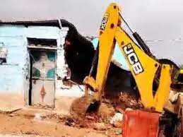 shivpuri, Bulldozers run  feed excrement and blacken