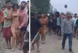 imphal, Two arrested ,women walk naked
