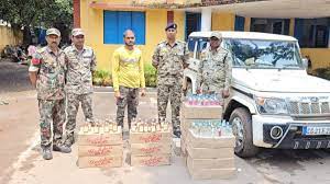 narayanpur, One accused arrested , English liquor