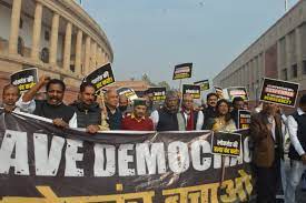 new delhi, Opposition demonstrated ,MP