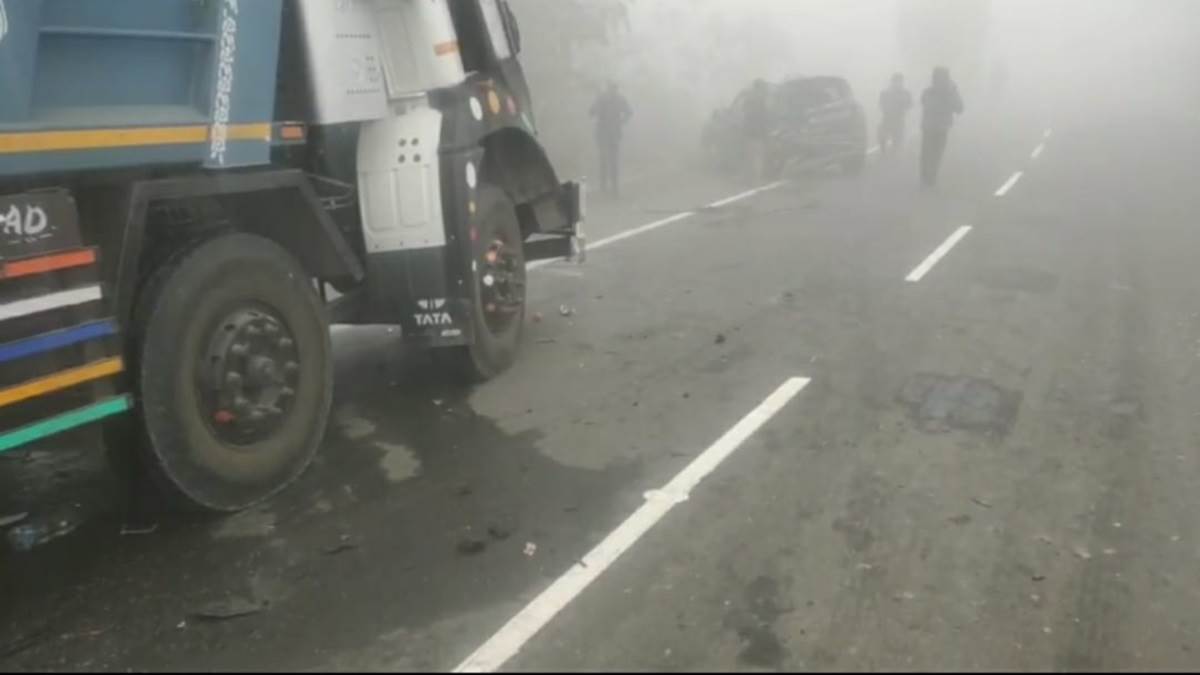 sagar, Four vehicles collided , Sagar district