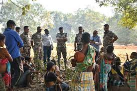 bijapur, Collector meets villagers , Naxal affected 