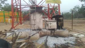 bijapur,Naxalites set fire , mobile towers