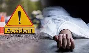 nagda, BJP worker dies , road accident