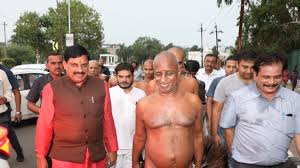 bhopal,  Chief Minister welcomed, Acharya Humble Sagar 