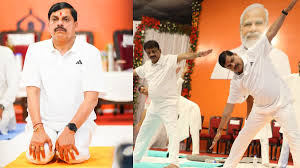 bhopal, State level yoga program,CM did yoga 