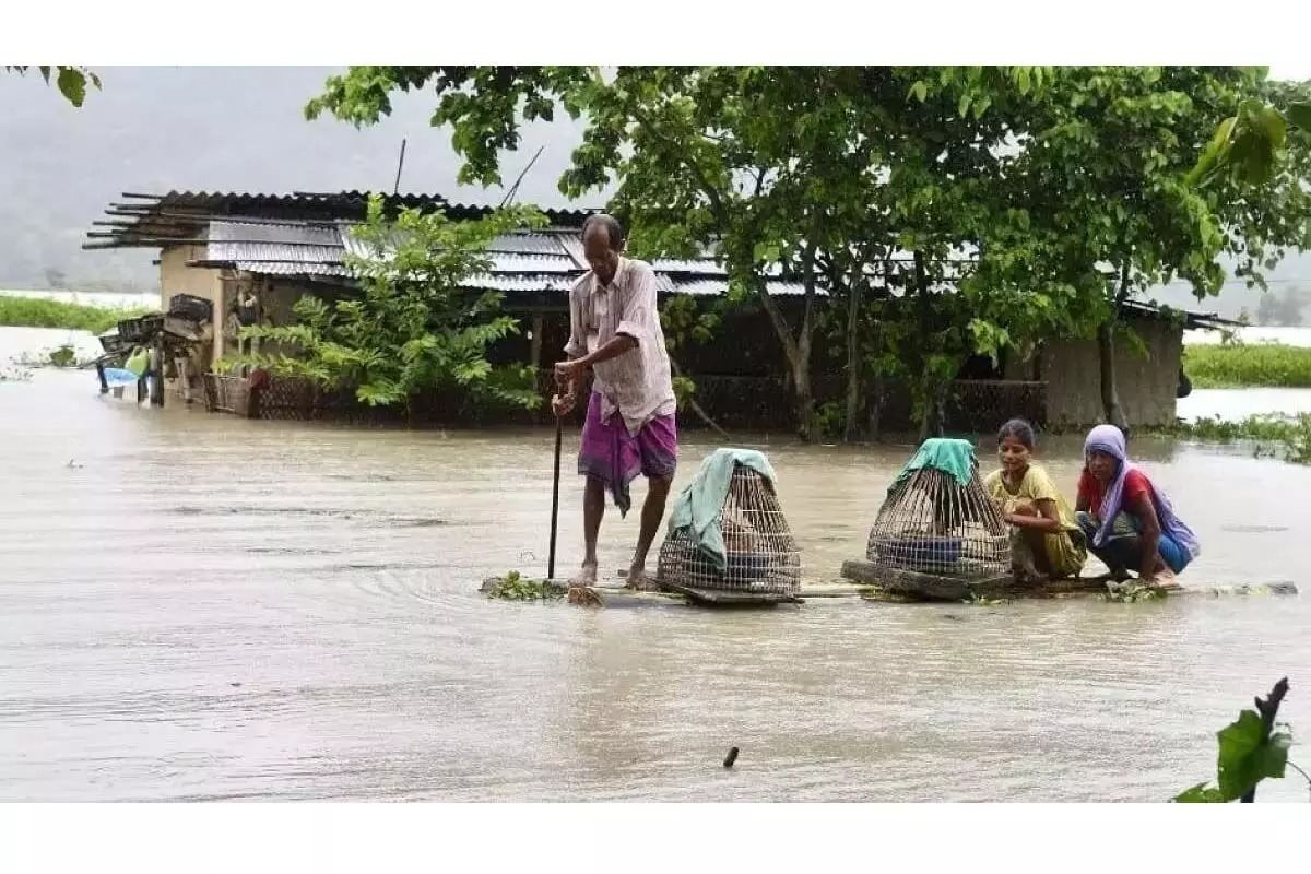 guwahati,  Assam , grip of flood