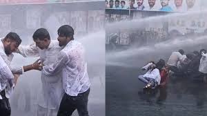 bhopal, NSUI workers ,water cannon