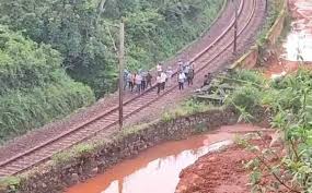 raipur, Tracks washed away , KK railway route