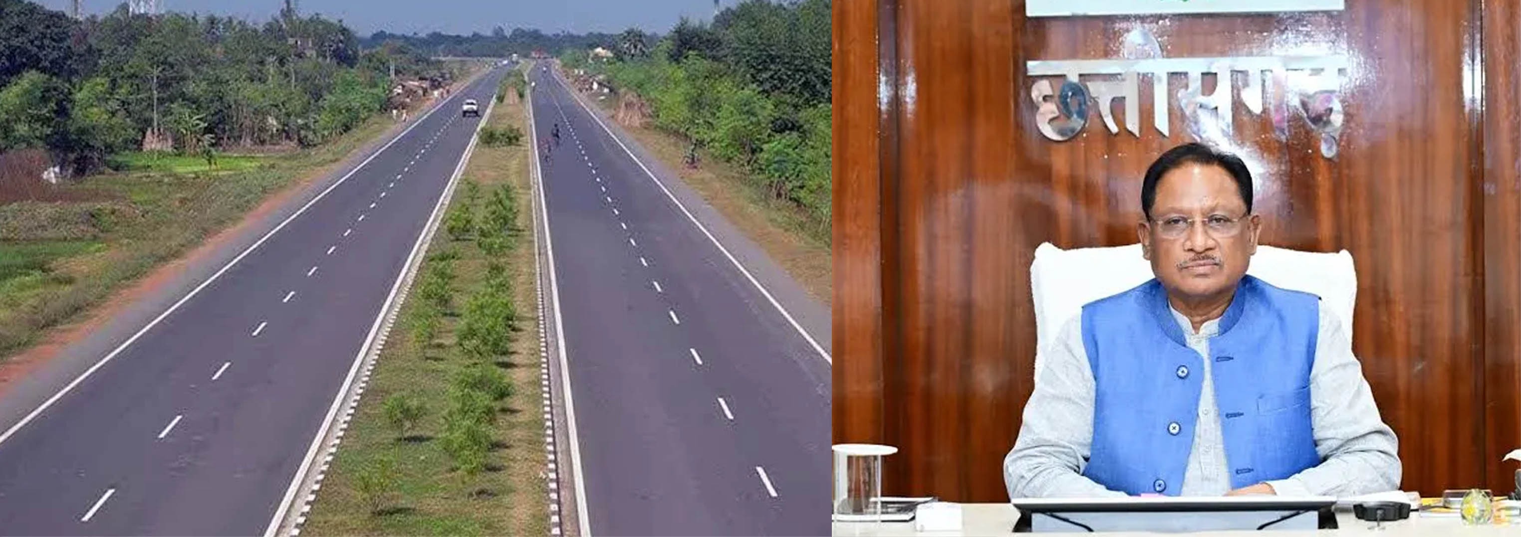 raipur,  four lane road,Jashpur to Jharkhand