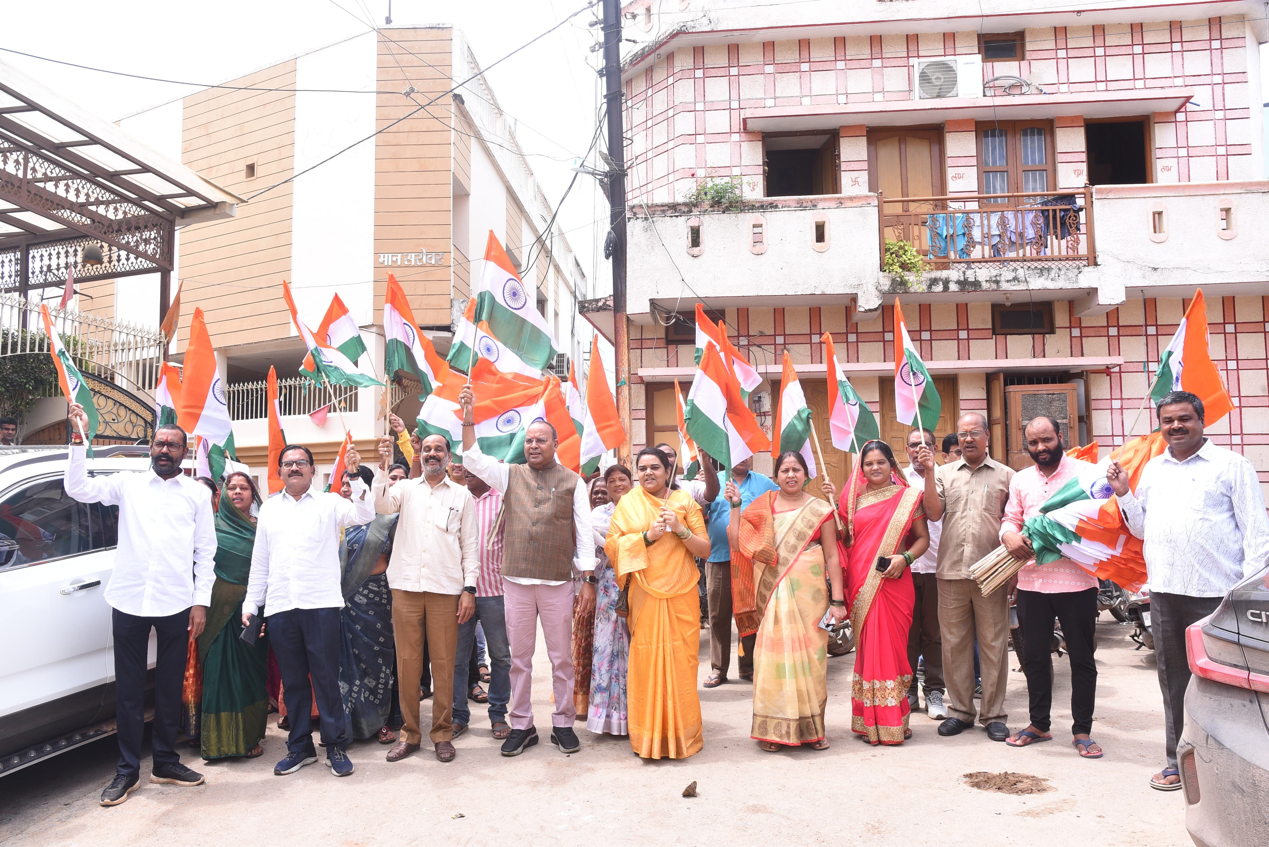 raipur, Slogans of Bharat Mata ,Tiranga Yatra