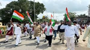 Minister Ram Vichar joined the Tricolor Yatra