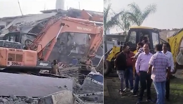 indore, Bulldozer runs ,revenue officers