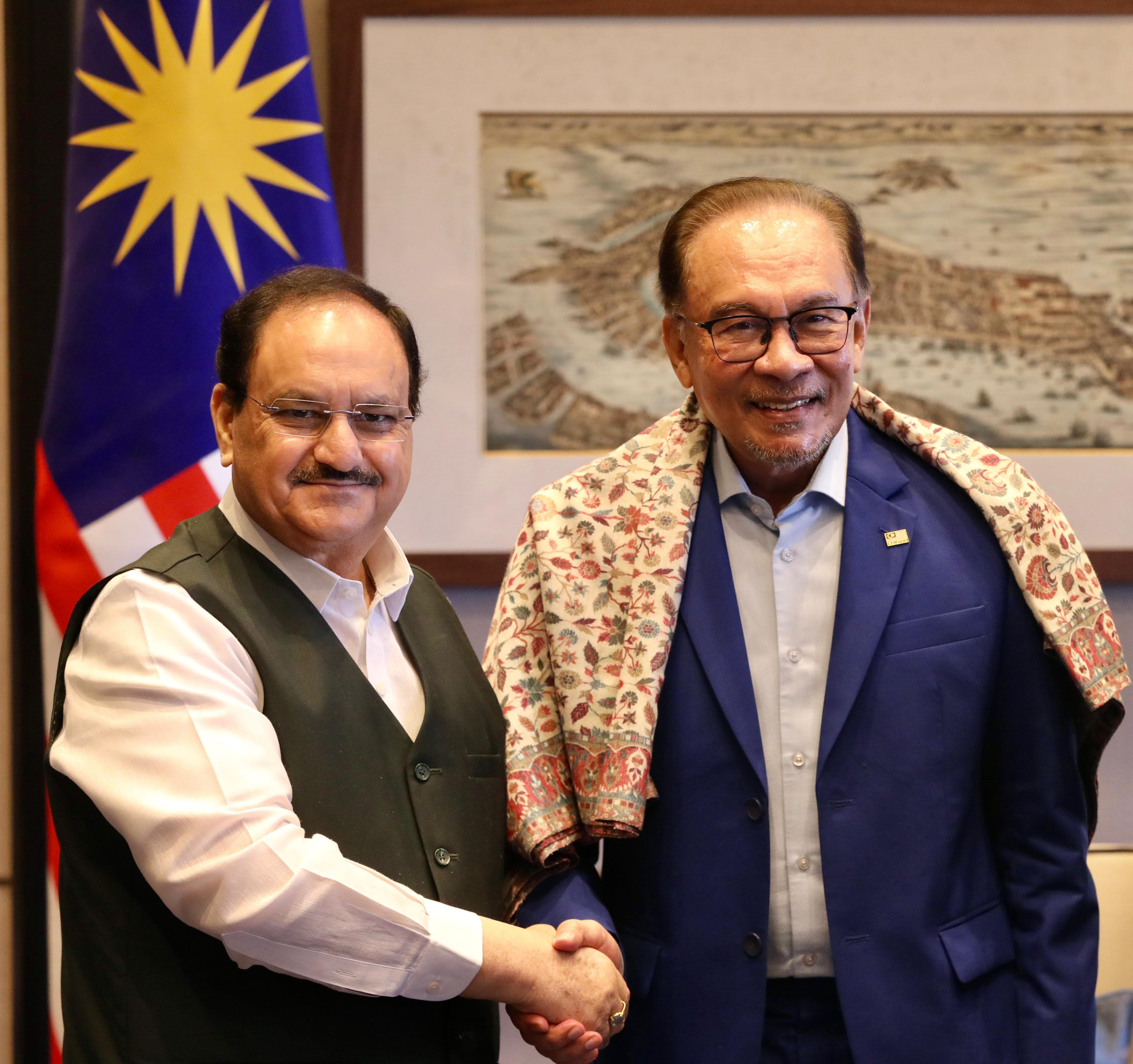 new delhi, JP Nadda ,Anwar bin Ibrahim