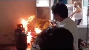 bhopal, Fire broke out ,cylinder explosion 