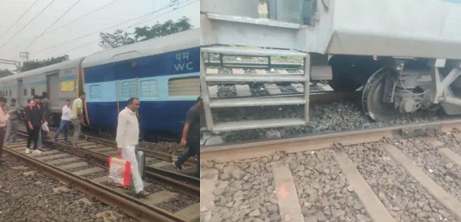 jabalpur, 2 coaches ,overnight express derail  