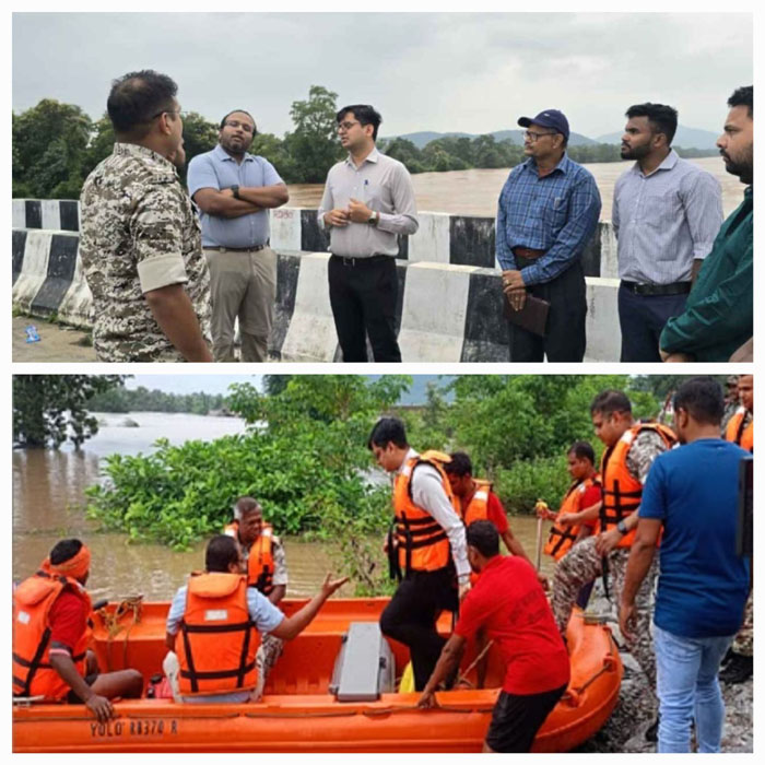 bijapur, Top officials visited, flood affected areas