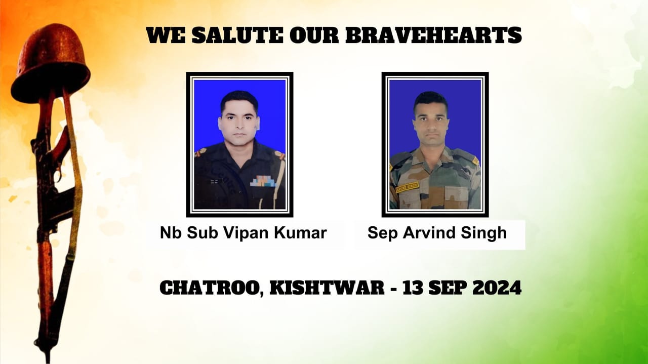 jammu,Supreme sacrifice ,soldiers in Kishtwar