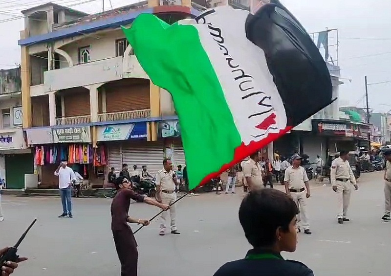 bhopal,Palestine flags , Eid Miladunnabi  