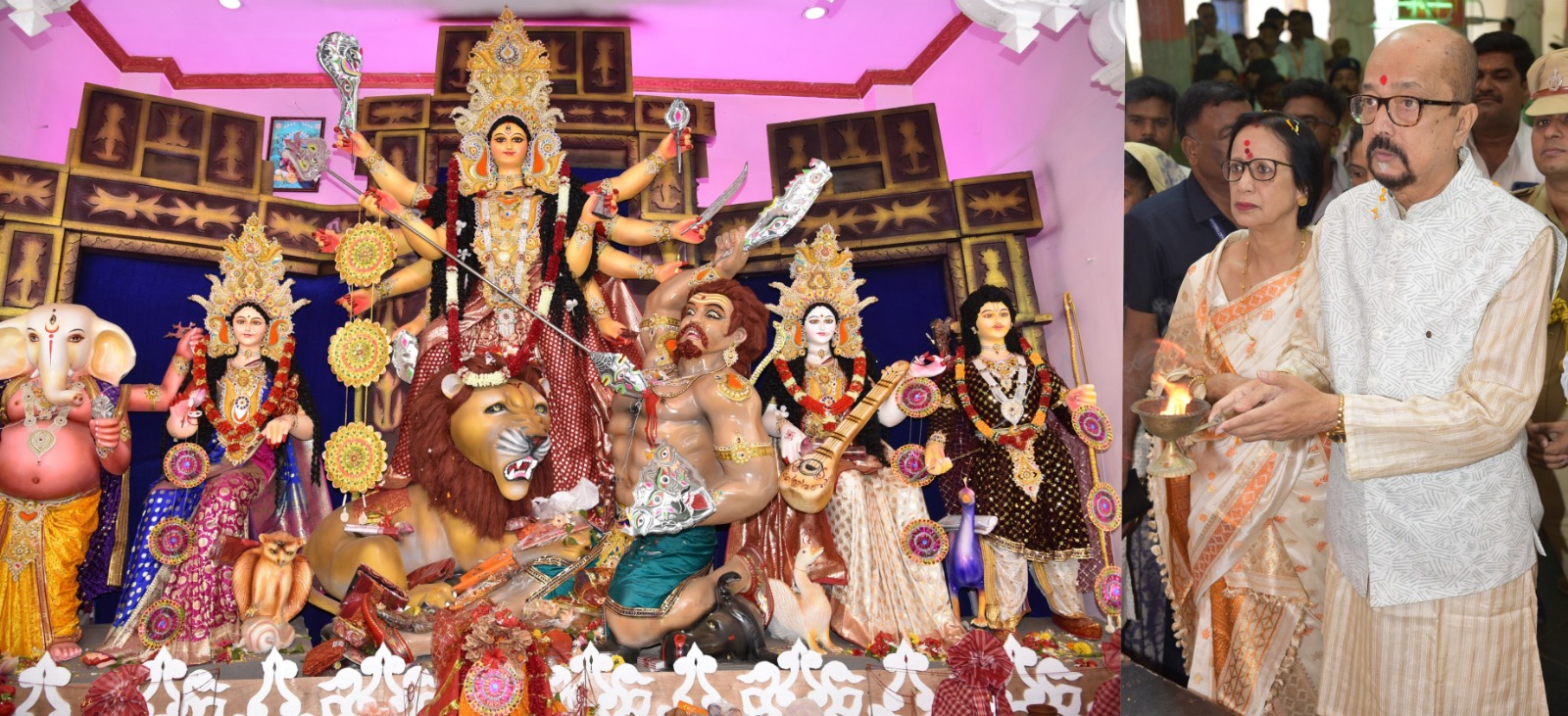 raipur, Governor participates, Durga Puja 