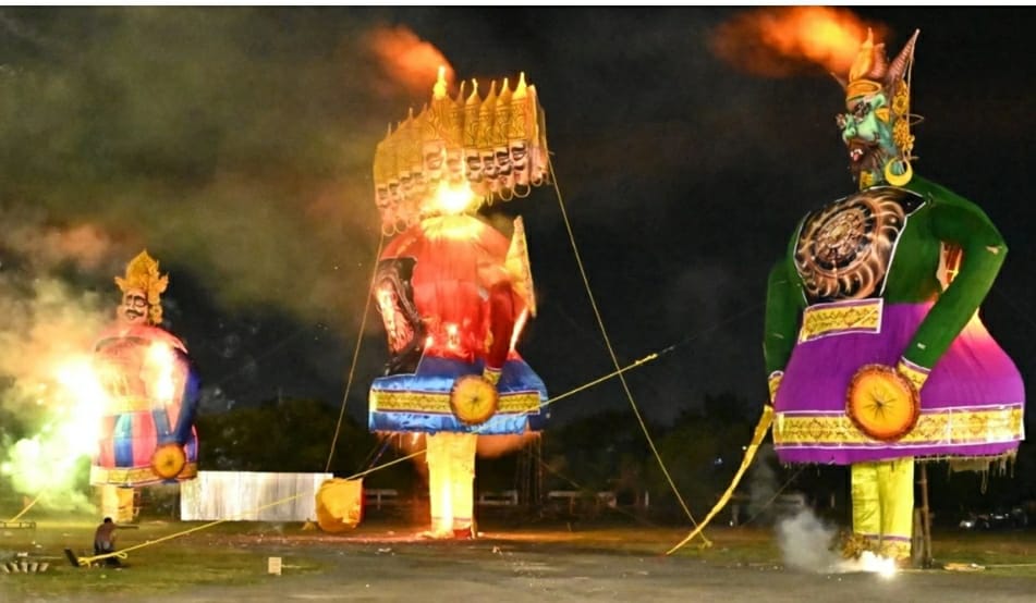 raipur,Burning Ravana,   WRS ground 