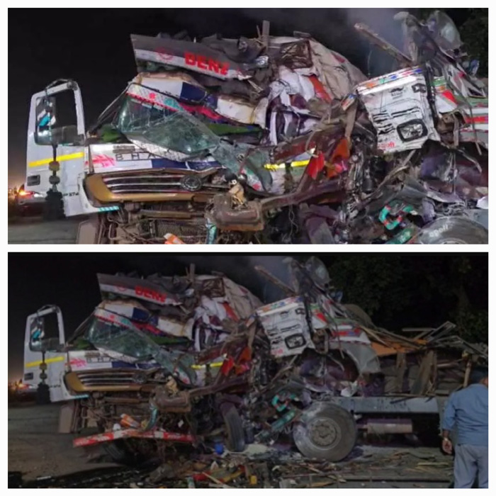 kondagaon,   truck driver died, two trucks