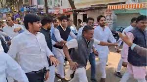 neemuch, Youth Congress workers ,clashed  