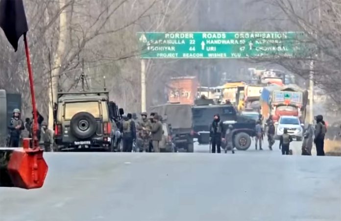 baramula, IED found , Srinagar highway