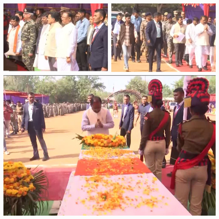 dantewada, Chief Minister Sai ,paid tribute 