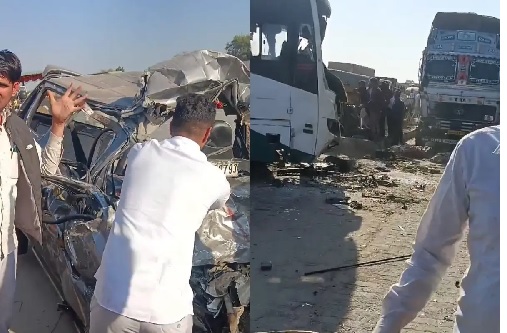 jaipur, Uncontrolled roadways bus , eight dead