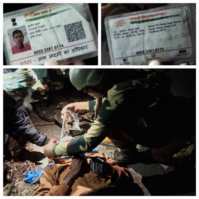 kanker, BSF jawans saved , motorcycle accident