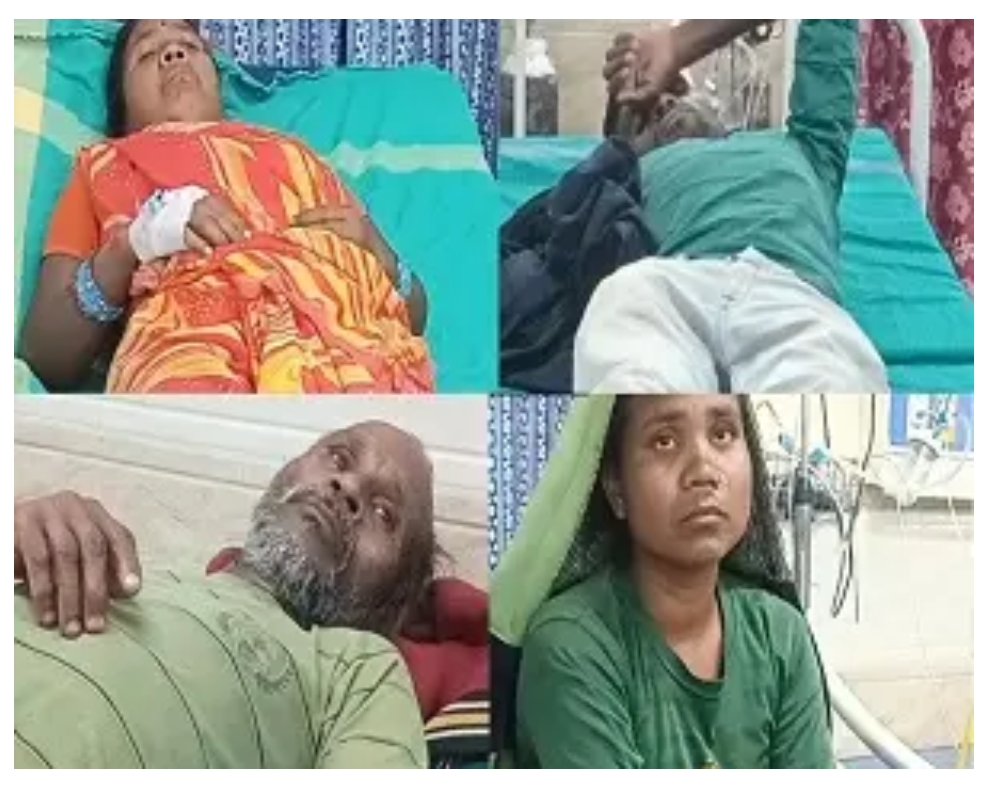 korba, After eating food,  family drank water 