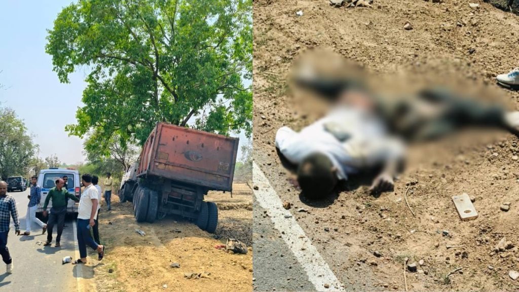 korba, Trailer hit bike, young man died