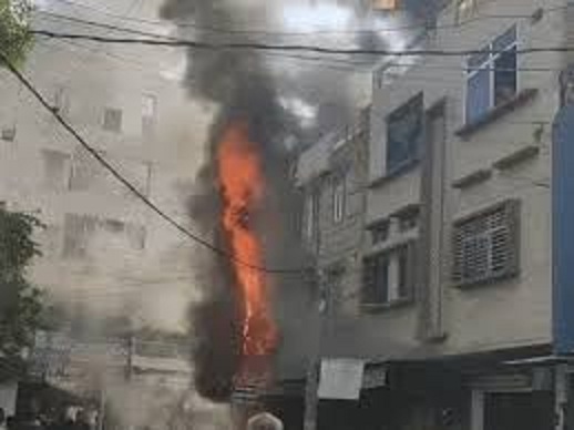 bhind, Fire broke out, Housing Colony 