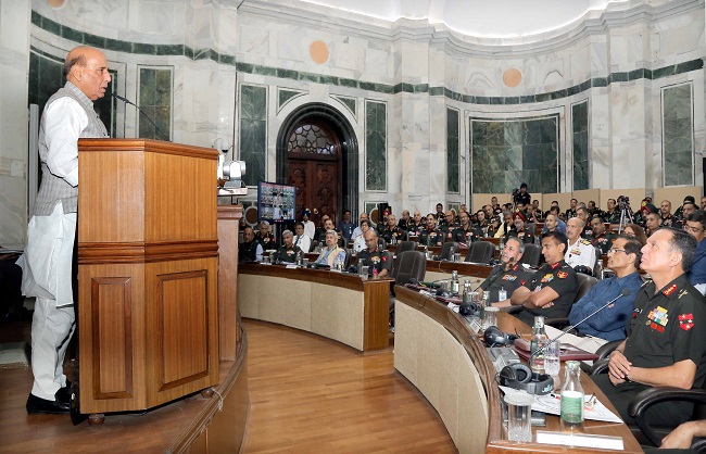 new delhi, Top military leadership, Rajnath