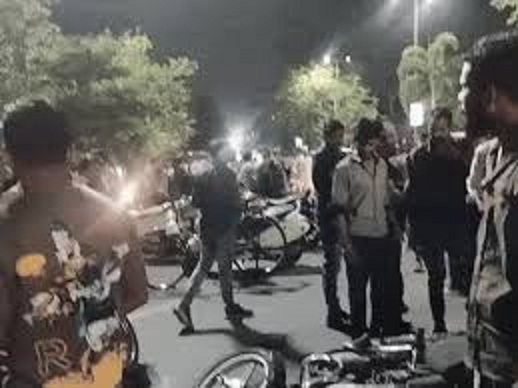 bhopal, High speed car  , hits bike riders