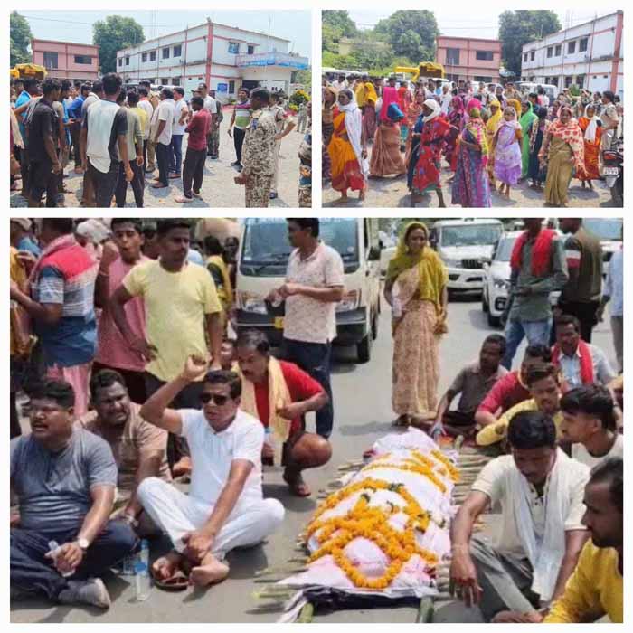 kondagaon, Congressmen blocked, national highway  