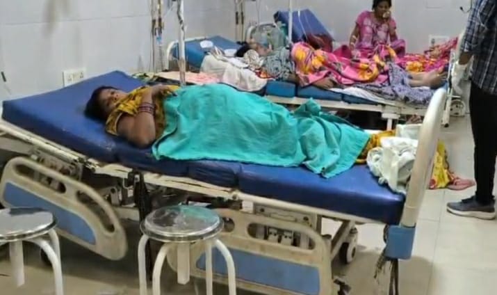 bilaspur, 45 people fall sick , Turkadih village