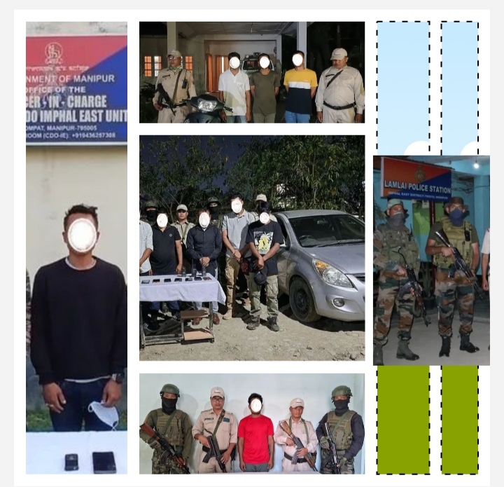 imphal, 12 militants linked, banned organizations arrested 