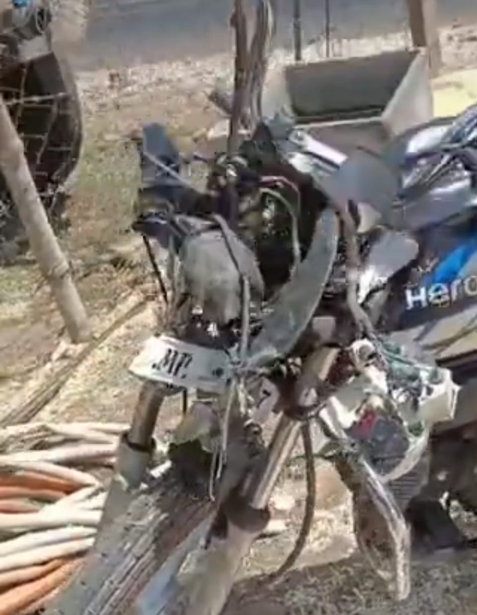 rajgarh, High speed car ,hit two bikes, two died