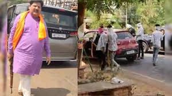 bhind,  n Lahar MLA ,pointed his gun  