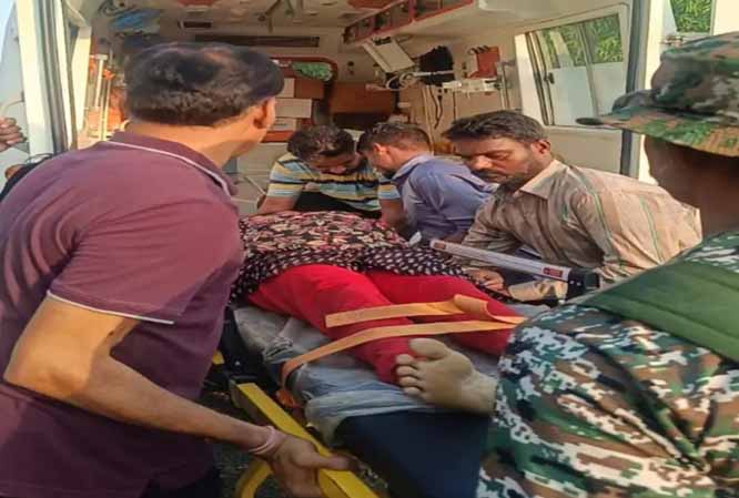 dantewara,Bus hits , Bullet motorcycle 