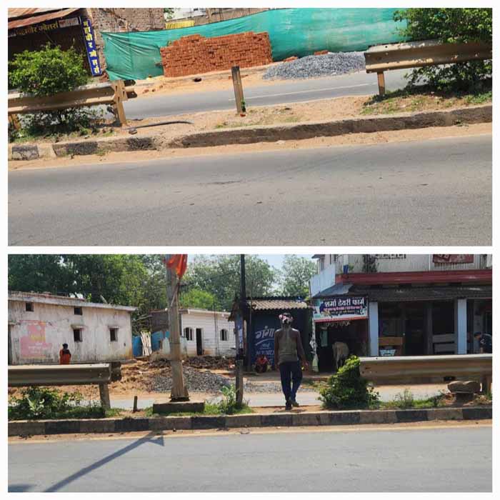 kondagaon, For their convenience, people broke the dividers  