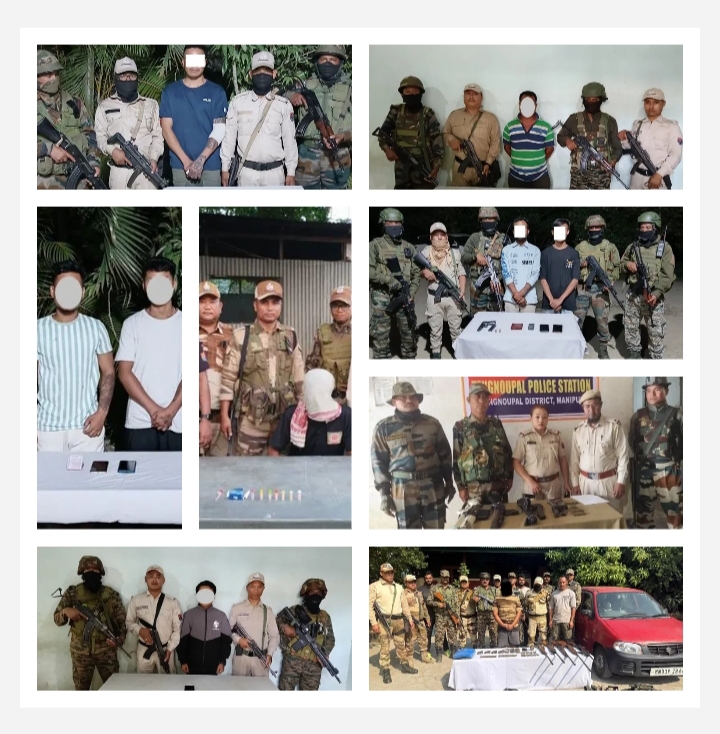 imphal, Eight militants , arrested 