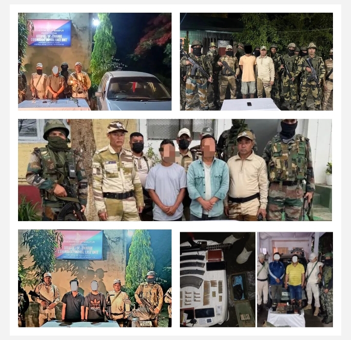imphal, Seven militants arrested, weapons seized